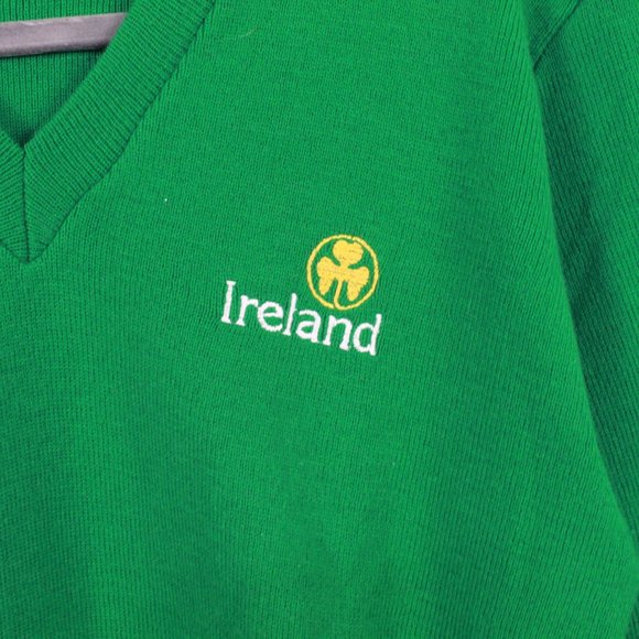 Vintage Traditional Craft Green V Neck Knitwear Pullover Sweater Size 38/40 - Picture 4 of 9